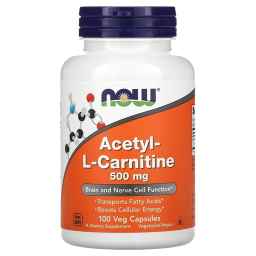 Now Foods Acetyl L-Carnitine, 500mg - 100 Kapseln