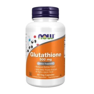 Now Foods Glutathione with Milk Thistle Extract & Alpha Lipoic Acid 500mg 30 Kapseln