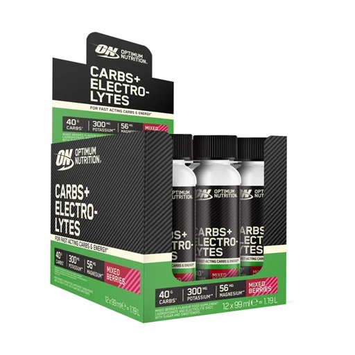 Optimum Nutrition Carbs + Electrolytes Shot 12x99ml Mixed Berries